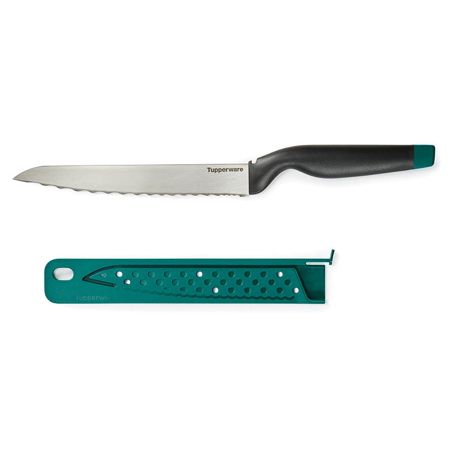 tupperware amazing series serrated bread knife locking sheat 1