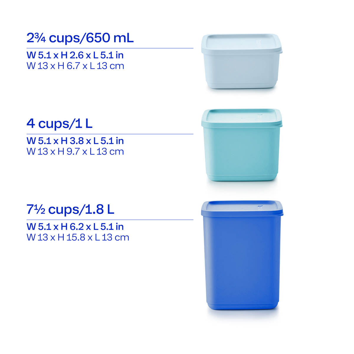 tupperware basic bright 14 piece set square 2