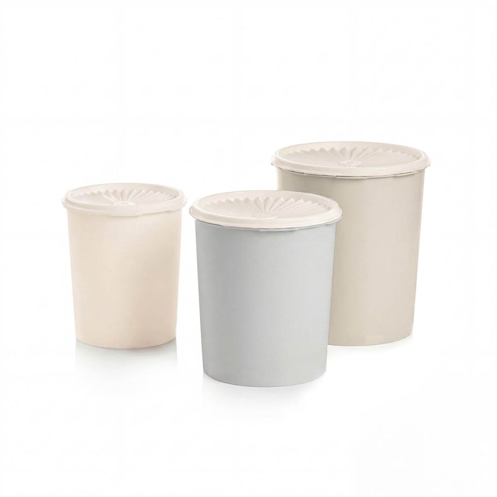 tupperware classic decorator canister set of 3 1