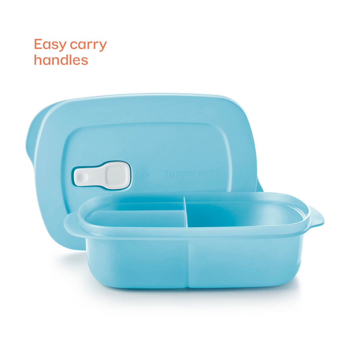 tupperware crystalwave rectangular divided dish 6