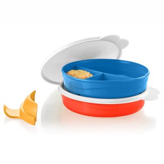 Tupperware Divided Dish Feeding Set | 3 Compartments | 5‑Piece Set