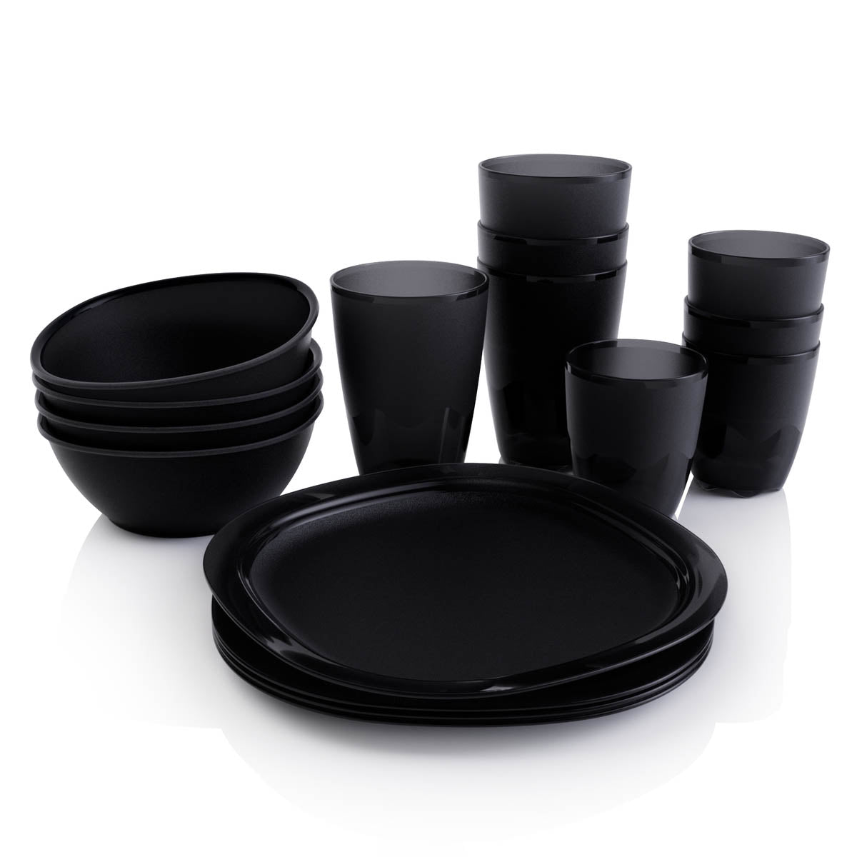 tupperware essentials dining 16 piece set plates bowls tumbl 1