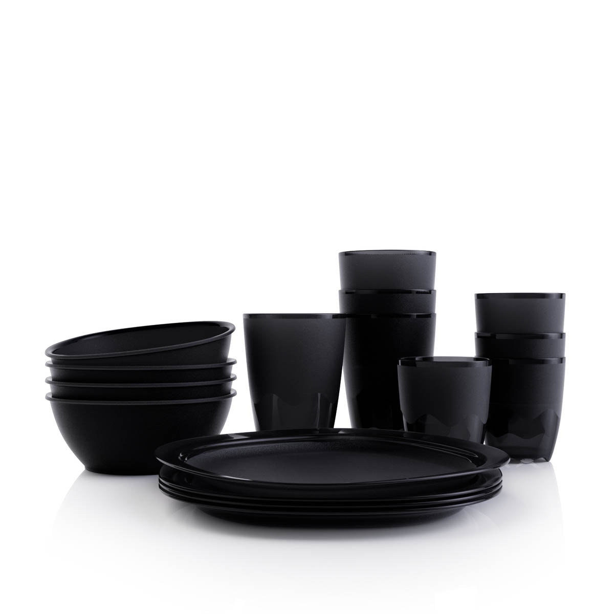 tupperware essentials dining 16 piece set plates bowls tumbl 2