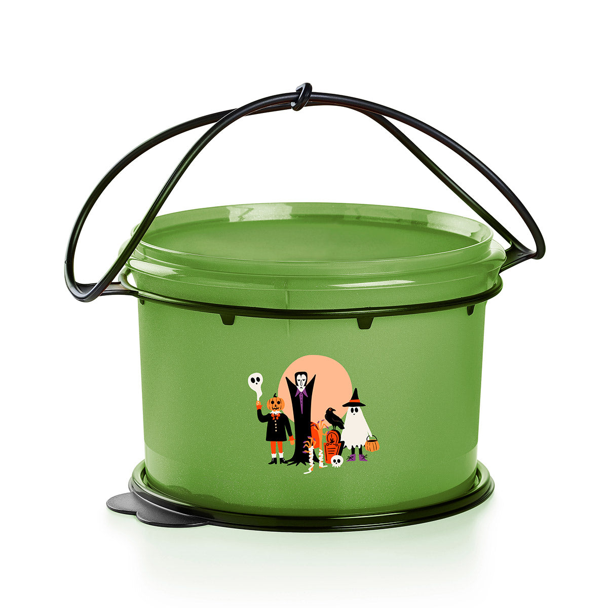 tupperware halloween canister with carolier 1
