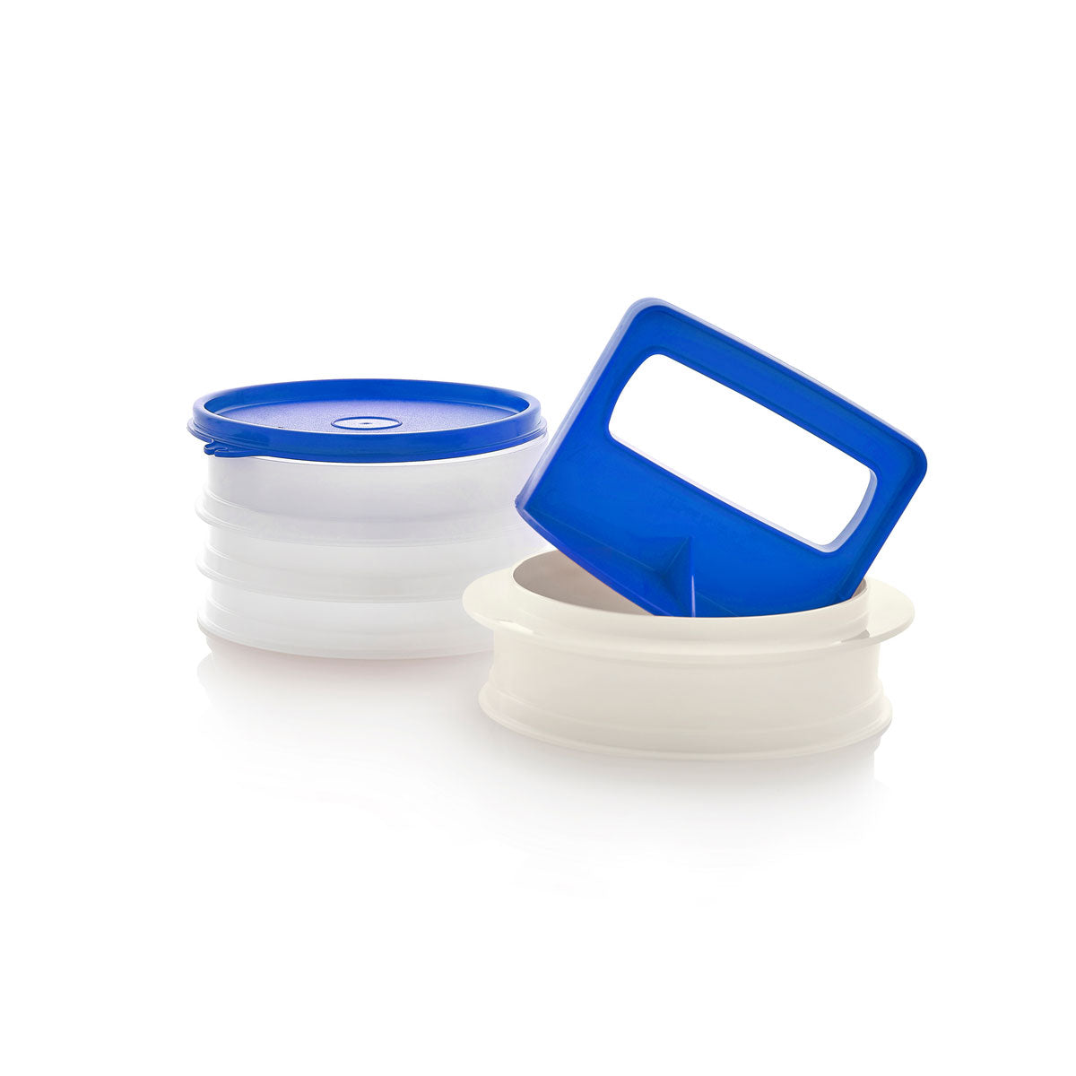 tupperware hamburger press keepers set large patty mold stor 1
