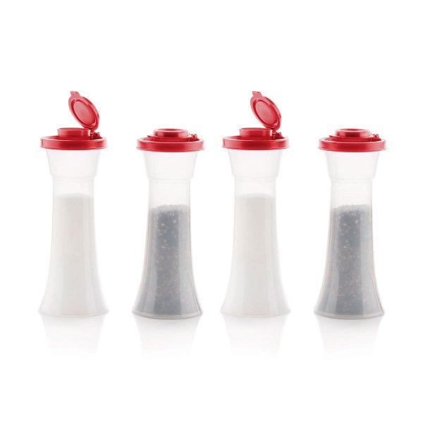Tupperware Hourglass Salt and Pepper Shakers | Large Set of 4