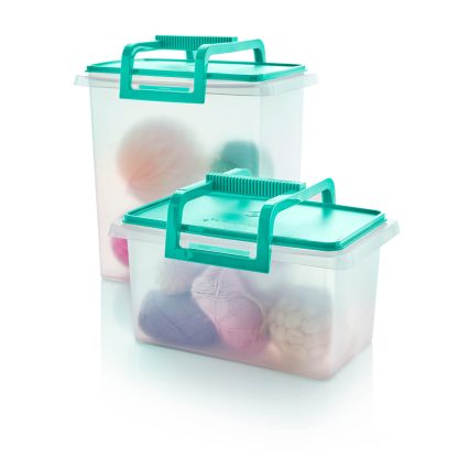 Tupperware Large and Small Carry-all® Containers (Mint Ice Cream)