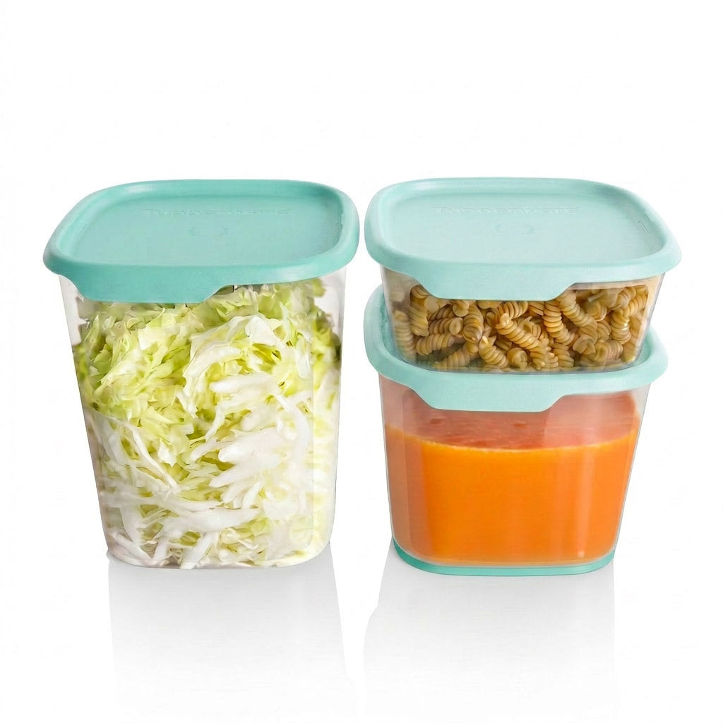 tupperware one touch fresh large square set meal prep food s 1