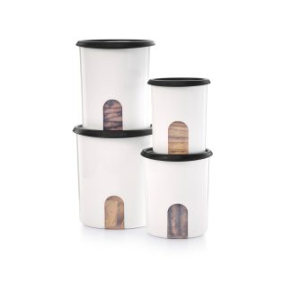 Tupperware® One Touch® Reminder Canisters, Food Storage Set of 4
