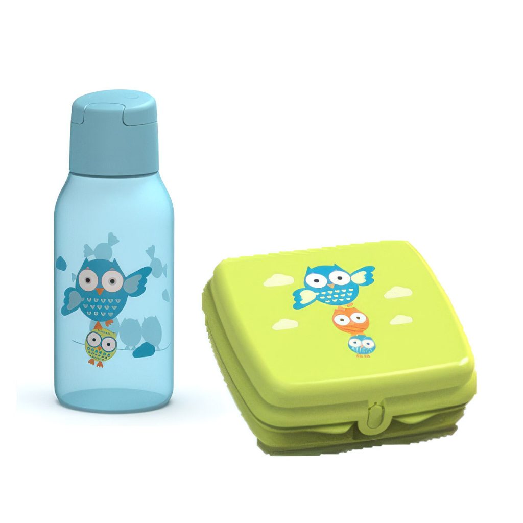 tupperware owl kids lunch snack adventure set 1