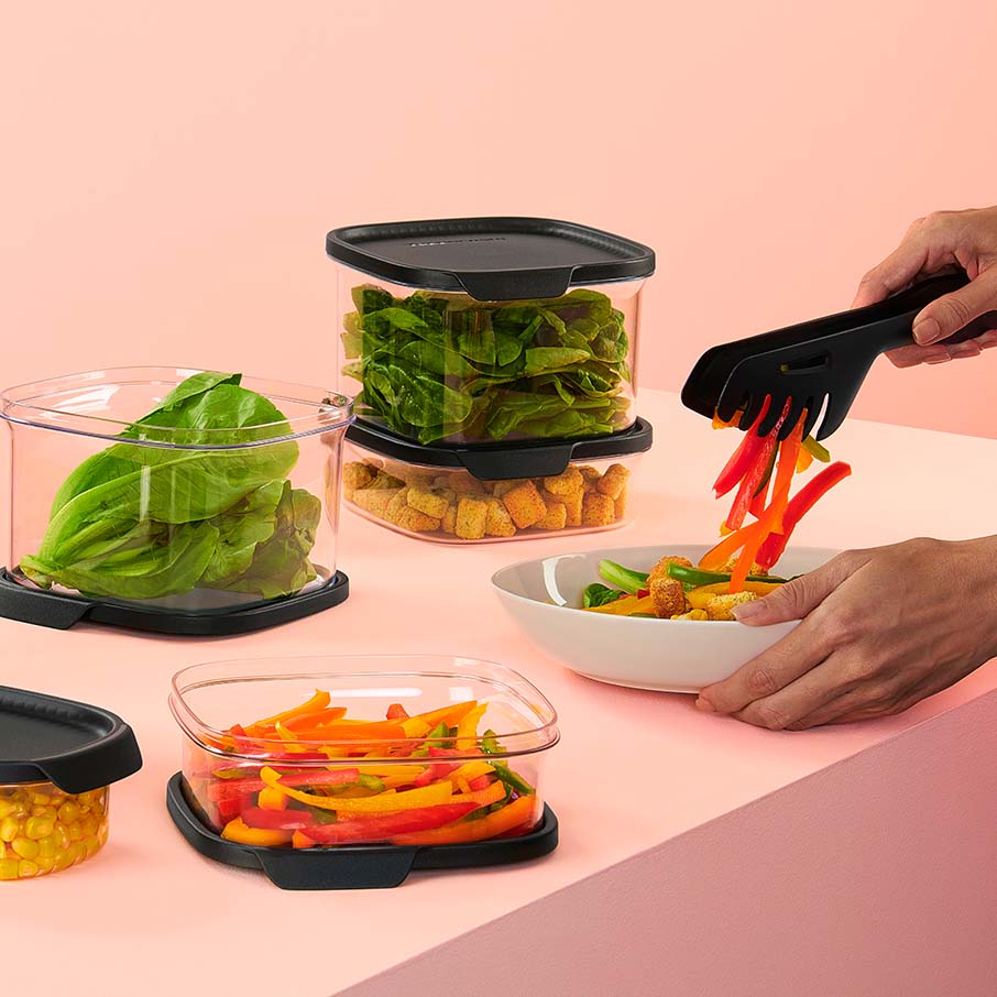 tupperware ultra clear square food storage containers 5 piec 4