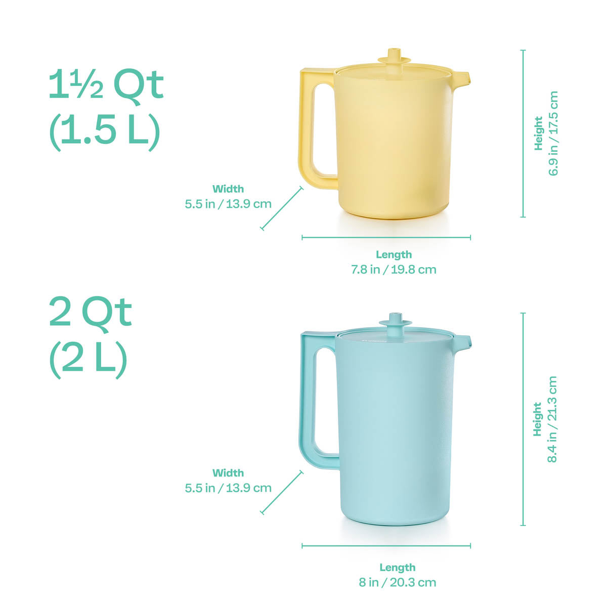 tupperware vintage classic sheer pitcher set 5