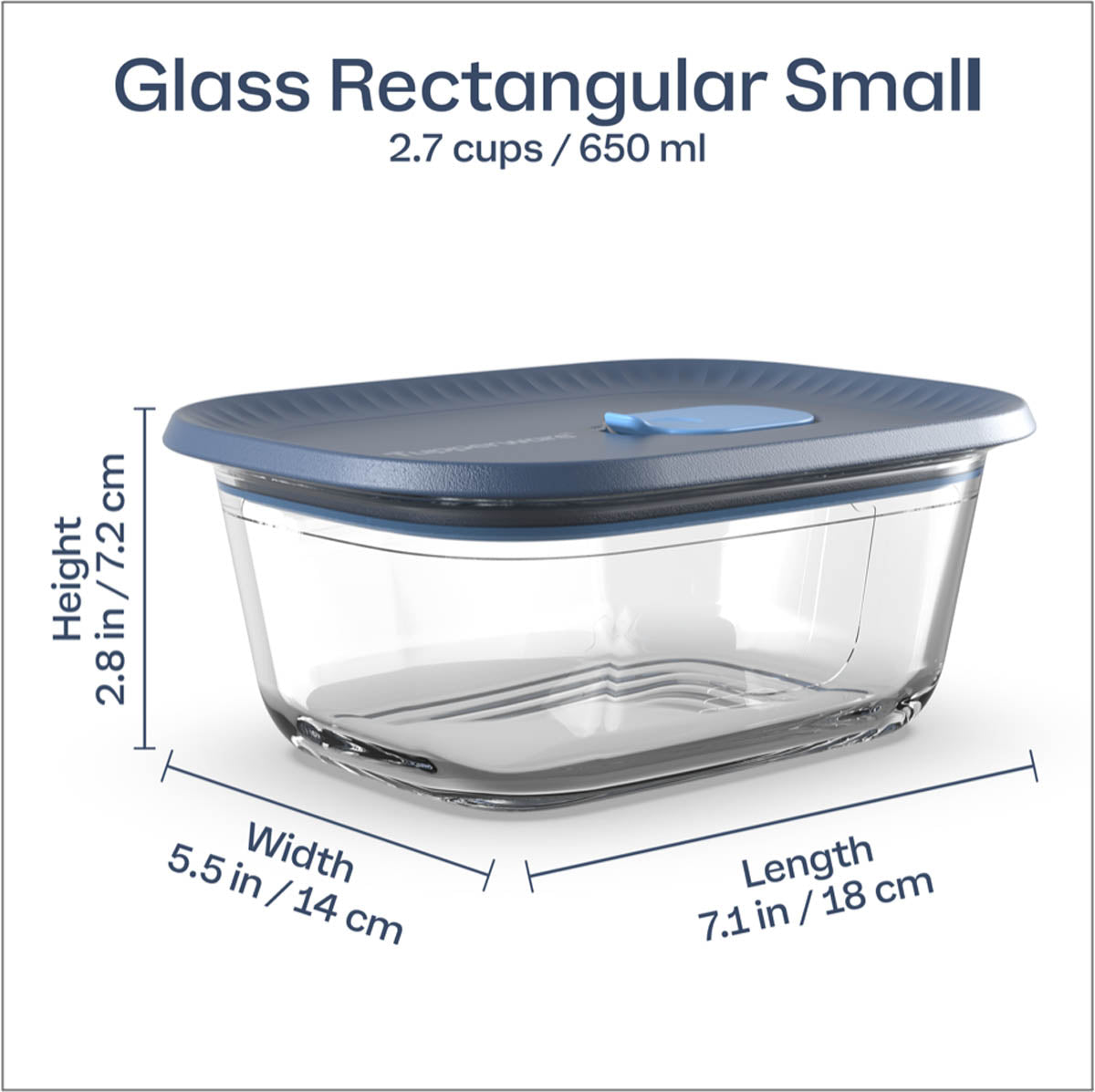 tupperware voilatm glass food storage container rectangular 4