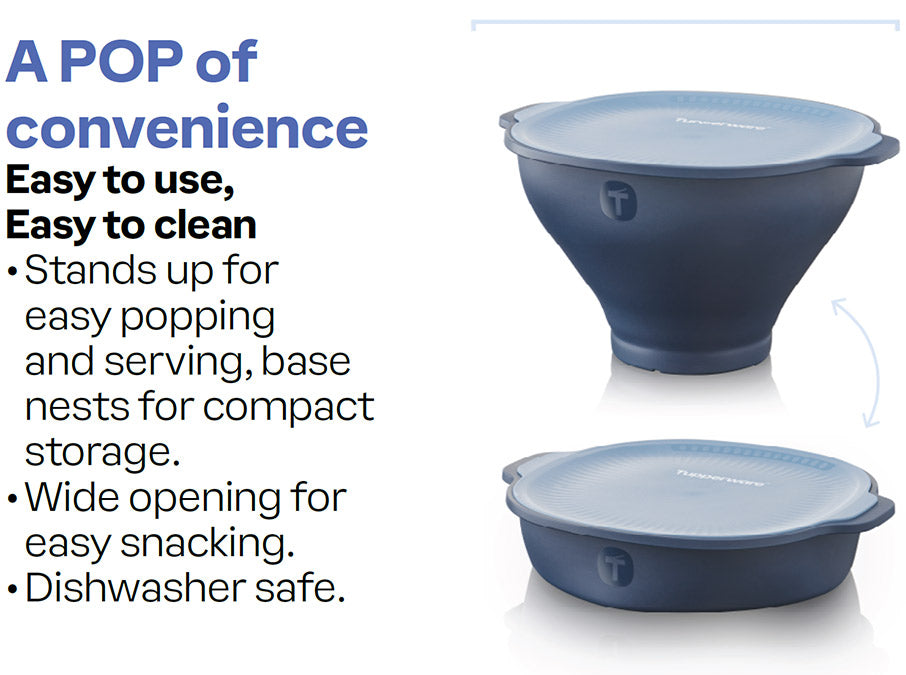 tupperware wow pop microwave popcorn maker all in 1 popper 6